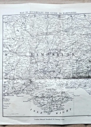 1888 Original Antique Map of Hampshire : Edward Stanford, brand: NO LABEL, condition: Good, size: One size, £10.80, £11.96 includes Buyer Protection Pro