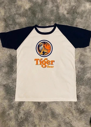 T-Shirt Vintage/2000’s Imprimé “Tiger beer” Blanc Très bon état Taille L, brand: Vintage Dressing, condition: Very good, size: L, €25.00, €26.95 includes Buyer Protection