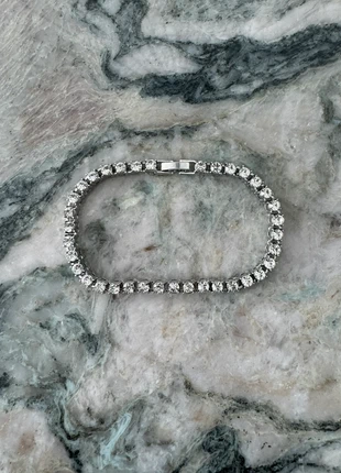 Silver diamond tennis bracelet, brand: Silver, condition: New without tags, £12.00, £13.30 includes Buyer Protection