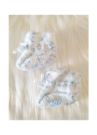 Chaussons bébé tricotés main 0-3 mois unisexe bébé garçon ou fille, brand: Fait Main, condition: Very good, size: 15, €3.00, €3.85 includes Buyer Protection