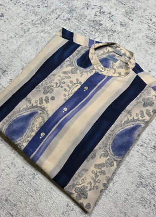 🌿 Chemise Kenzo Homme Vintage 90s XL Coton Lin Paisley Old Money Rare, merk: Kenzo, staat: Heel goed, maat: XL, € 289,95, € 305,15 inclusief Kopersbescherming Pro