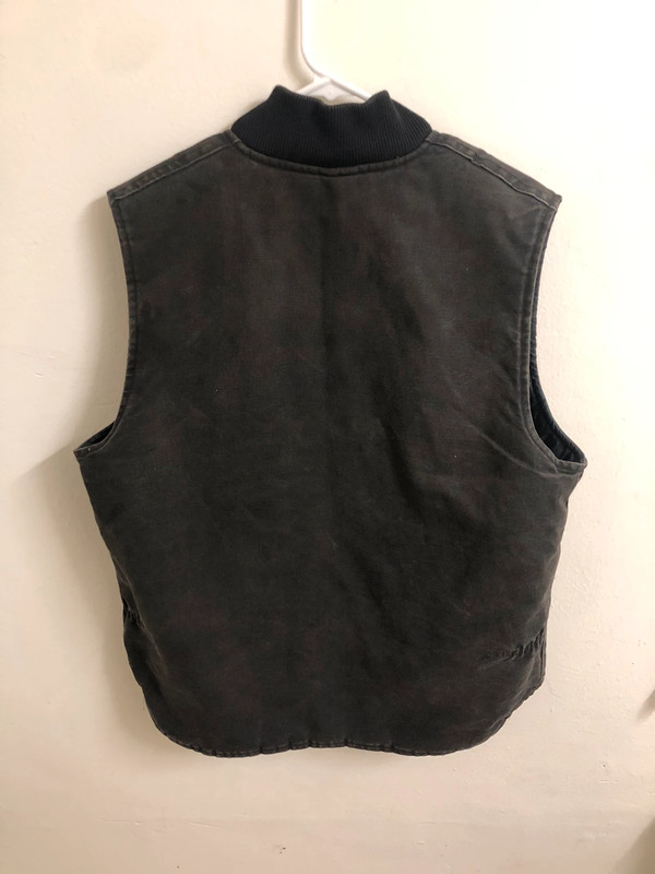 vintage black vest carhartt size (LARGE) 5