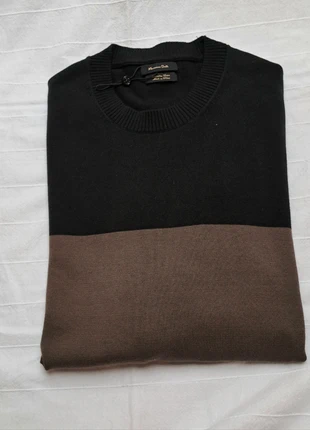 Pull Massimo Dutti tricolore – Noir, marron & beige – 100% coton – Taille L, marca: Massimo Dutti, estado: Muy bueno, tamaño: L, 19,00 €, 20,65 € Protección al comprador incluida