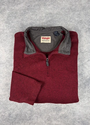 Veste polaire 1/4 zip Wrangler | Bordeaux | Taille M, brand: Wrangler, condition: Very good, size: M, €15.92, €17.42 includes Buyer Protection