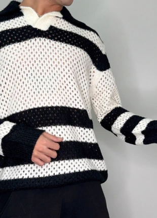 Polo invernale traforata oversize calda uomo, bianca-nera, bz006, tg L. Nuovo con cartellino., marque: Polo invernale traforata, état: Neuf avec étiquette, taille: L, 16,97 €, 18,52 € Protection acheteurs incluse