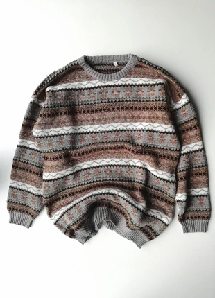 Pull hiver grand père Cosby beige marron taille M femme, marque: Vintage Dressing, état: Très bon état, taille: M / 38 / 10, 25,00 €, 26,95 € Protection acheteurs incluse