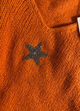 Pull En Maille Orange Etoiles, brand: Boutique Parisienne, condition: New without tags, size: One size, €15.00, €16.45 includes Buyer Protection
