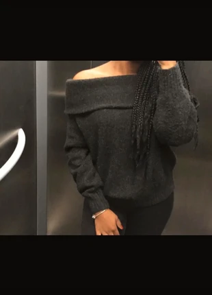 Pullcol bateau gris/noir H&M, marke: H&M, zustand: Sehr gut, größe: S / 36 / 8, 8,00 €, 9,10 € inklusive Vinted-Käuferschutz