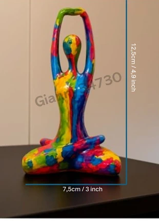 Figurine Femme Assise bras élevés en résine Colorée style abstrait, brand: NO LABEL, condition: New with tags, €24.90, €26.85 includes Buyer Protection