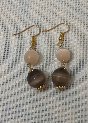 orecchini marroni e beige, condizioni: Nuovo senza cartellino, €8.00, €9.10 include la Protezione acquisti
