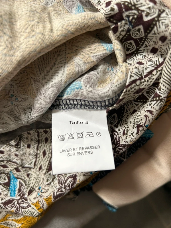 Robe vintage imprimée florale Christine Laure taille 4 - photo numéro 7