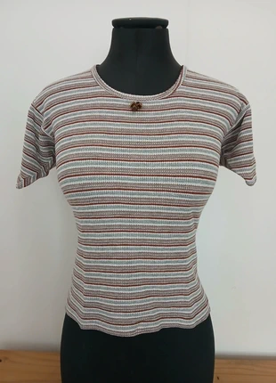 Top rayé vintage y2k coquette, marca: Vintage, estado: Muito bom, tamanho: S / 36 / 8, €10.00, €11.20 inclui Proteção do Comprador