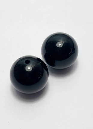 2 perles en Onyx 14 mm de diamètre, marque: Bijoux Mayabel, état: Neuf sans étiquette, 3,90 €, 4,80 € Protection acheteurs incluse