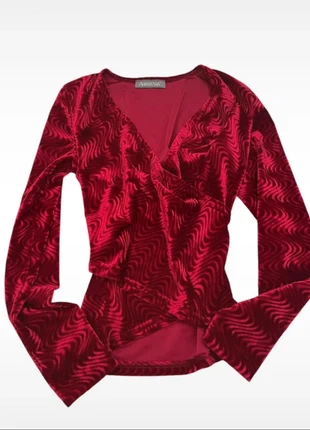Y2k psychedelic top haut années 2000 velours motifs disco, marke: Vintage Dressing, zustand: Sehr gut, größe: S / 36 / 8, 15,00 €, 16,45 € inklusive Vinted-Käuferschutz