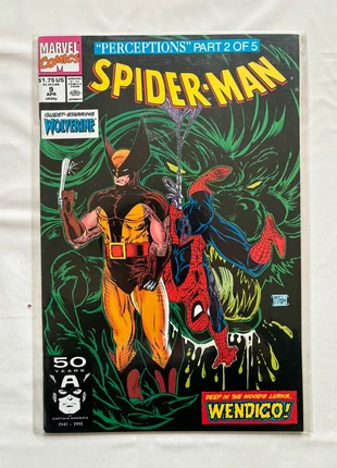 Spider-Man #9 (1990) Todd McFarlane - “Perceptions” Parte 2/5 - Wolverine e Wendigo, estado: Novo sem etiquetas, €35.00, €37.45 inclui Proteção do Comprador
