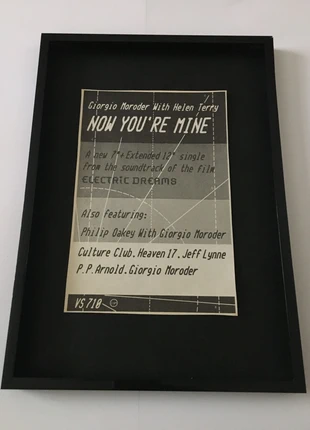 Giorgio Moroder with Helen Terry-Now you're mine-A4 framed original advert, brand: Original, condition: Very good, £10.00, £11.20 includes Buyer Protection Pro