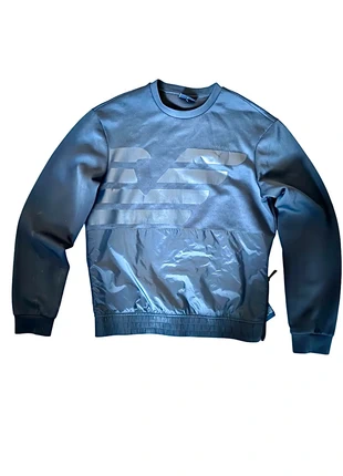 Maglione blu mezzanotte/scuro di marca Armani,nero a maniche lunghe senza cappuccio, brand: Armani, condizioni: Nuovo senza cartellino, taglia: L, €40.00, €42.70 include la Protezione acquisti