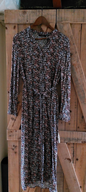 Doorknoopjurk bloemprint vero moda XL 1