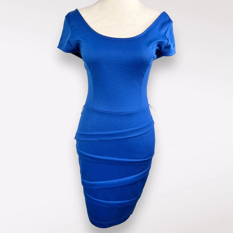 Charlotte Russe Scoop Neck Bodycon Dress Mini Blue Size Small 1