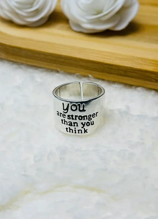 Bague You are Stronger en argent 925 ajustable tendance Neuve, brand: Argent, condition: New without tags, size: Adjustable, €10.90, €12.15 includes Buyer Protection