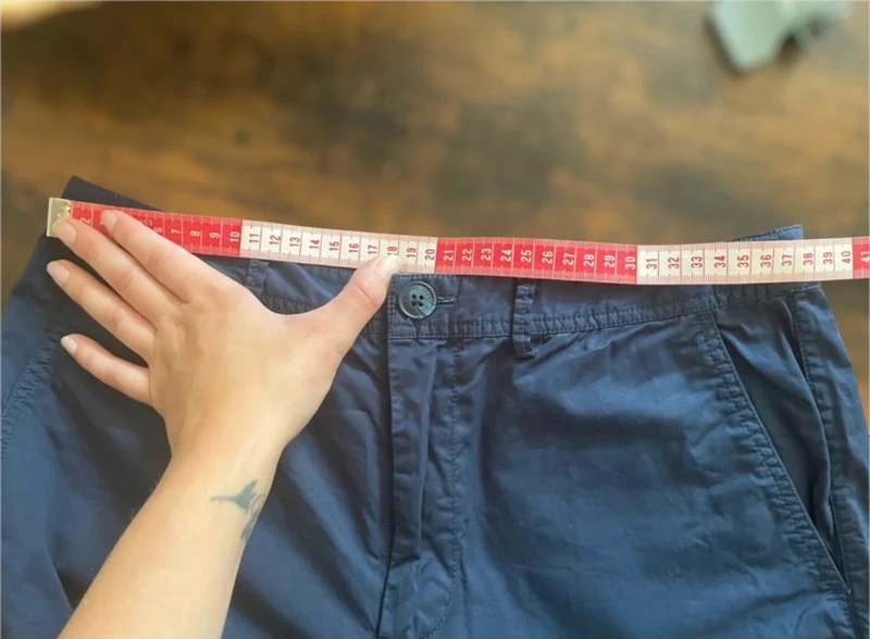 Pantalon court fluide droit bleu Tommy Hilfiger - photo numéro 4