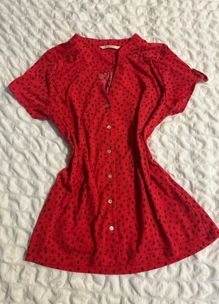 Chemisier Femme Rouge, merk: Camaïeu, staat: Heel goed, maat: M / 38 / 10, € 3,00, € 3,85 inclusief Kopersbescherming