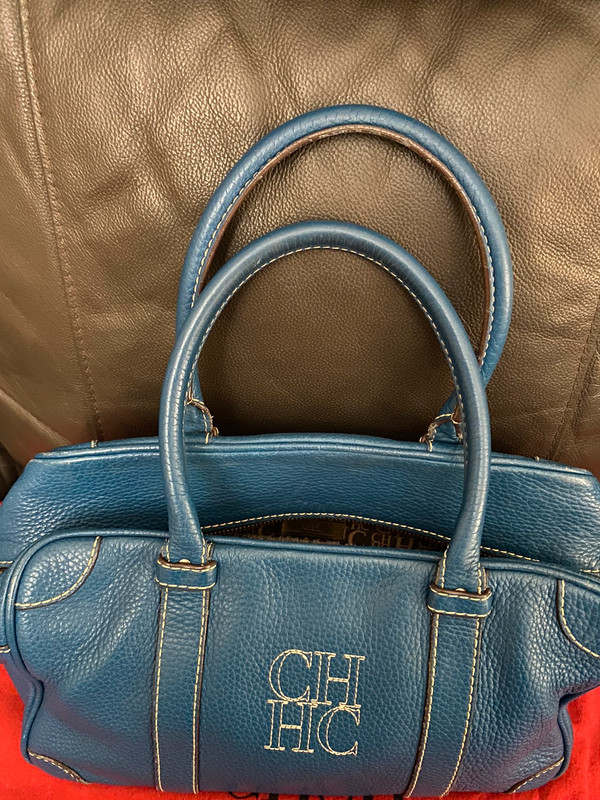 Bolso carolina herrera azul sale