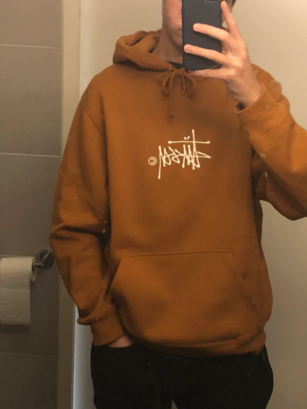 Stussy orange clearance hoodie