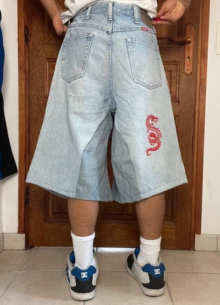 Jort short baggy large handmade style JNCO y2k brodé peinture hiphop, merk: JNCO, staat: Heel goed, maat: M, € 40,00, € 42,70 inclusief Kopersbescherming Pro