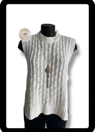 Pull sans manche blanc crème taille M, brand: sans marque, condition: Very good, size: M / 38 / 10, €10.00, €11.20 includes Buyer Protection