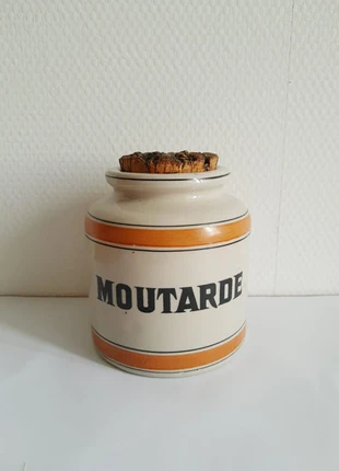 Pot ancien à moutarde avec son bouchon en liège en grès vernissé LML vintage france ancien, marca: Vintage, estado: Muito bom, €20.00, €21.70 inclui Proteção do Comprador Pro