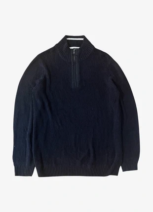 Vintage Quarter Zip Sweater XL Navy Blue Chunky Ribbed Knit Pullover, marque: Vintage Dressing, état: Très bon état, taille: XL, 12,95 €, 14,30 € Protection acheteurs incluse