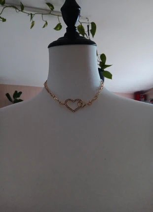 Collier avec pendentif double cœur style japonais, condition: New with tags, €2.99, €3.84 includes Buyer Protection