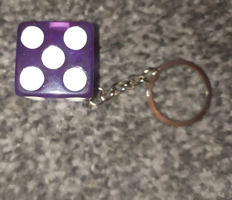 DICE KEY CHAIN CLEAR