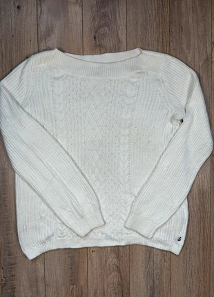 Pull Col Rond Thommy Hifliger Vintage Blanc | Torsadé Tricot Câble |Femme | Taille M, brand: Tommy Hilfiger, condition: Very good, size: M / 38 / 10, €10.00, €11.20 includes Buyer Protection
