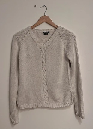 Pull col V en maille Vintage Dressing blanc - M Femme, merk: Vintage Dressing, staat: Heel goed, maat: M / 38 / 10, € 6,00, € 7,00 inclusief Kopersbescherming