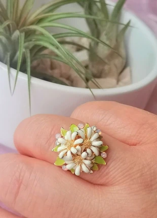 Bague bouquet de fleurs, état: Bon état, taille: Ajustable, 18,00 €, 19,60 € Protection acheteurs incluse