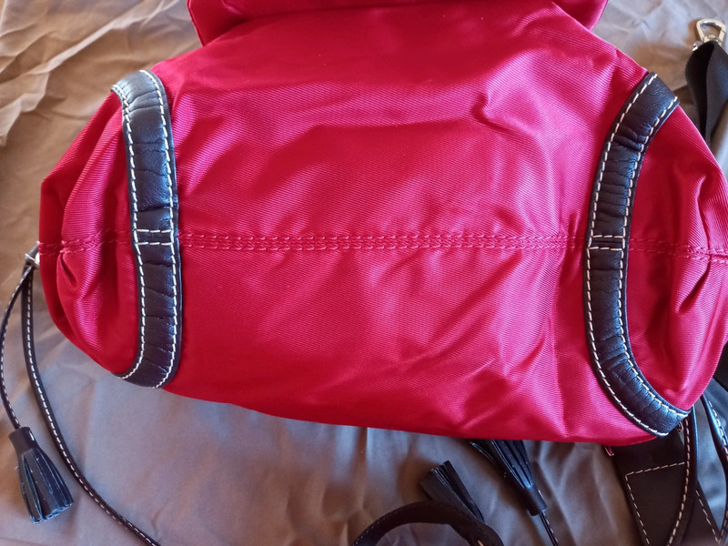 Sac MISS Lancel. En toile rouge. Etat neuf