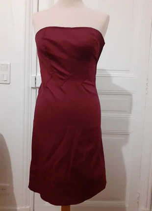 Robe chic bustier bordeaux Naf Naf t.34, marca: Naf Naf, estado: Muito bom, tamanho: XS / 34 / 6, €10.00, €11.20 inclui Proteção do Comprador