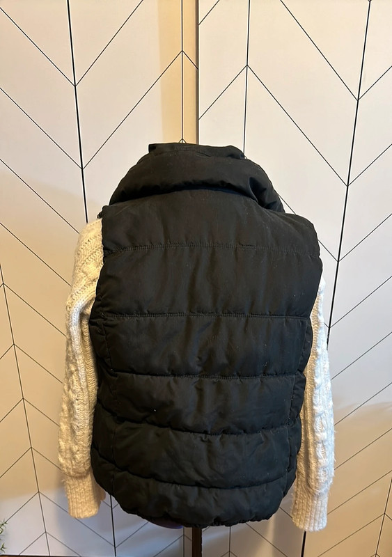 Old Navy Black Full Zip Puffer Vest Size Large 2