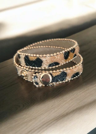 Bracelet double tour léopard effet poil marron, marca: La Boutique, estado: Muito bom, €5.00, €5.95 inclui Proteção do Comprador