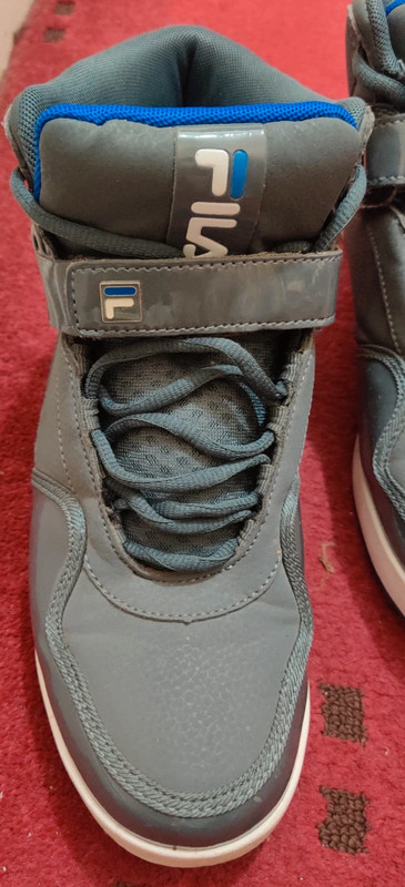 FILA high top basketball trainers vintage fila grey trainers Vinted