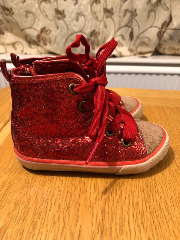 Girls red glitter on sale boots