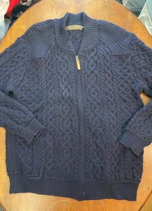 Cardigan marine irlandais 100% laine d’agneau mérinos XL, marque: Aran Crafts, état: Très bon état, taille: XL, 120,00 €, 126,70 € Protection acheteurs incluse