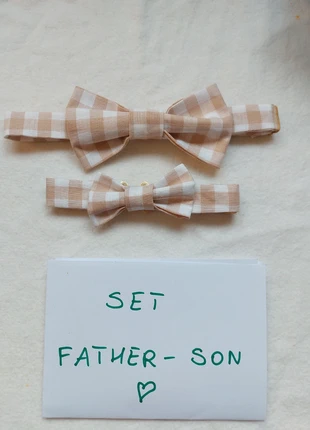 Set father son Bow tie Fliege gravata borboleta papillon pajarita cravatta querbinder Christmas, merk: Atelier Daily Elegance, staat: Nieuw met prijskaartje, € 15,99, € 17,49 inclusief Kopersbescherming Pro