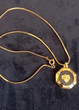 Ancien pendentif médaillon plaqué or avec une feuille d or, marque: Vintage Chic, état: Très bon état, 11,00 €, 12,25 € Protection acheteurs (Pro) incluse