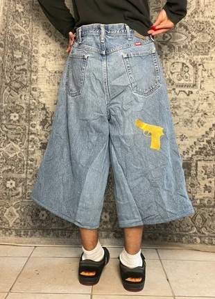 Jort baggy large brodé doré gangster handmade streetwear hip-hop y2k skater taille 36US, merk: Vintage Dressing, staat: Heel goed, maat: L, € 40,00, € 42,70 inclusief Kopersbescherming Pro