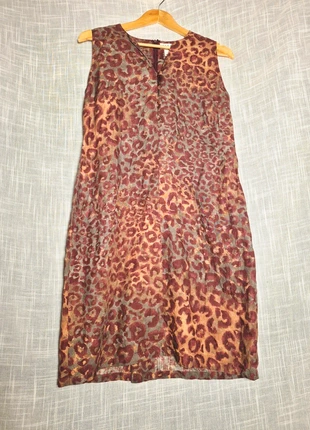 Robe vintage Jaeger, made in Great Britain, 100% lin,🐆 motifs léopard colorés, taille 40., brand: Vintage Dressing, condition: Very good, size: L / 40 / 12, €39.00, €41.65 includes Buyer Protection