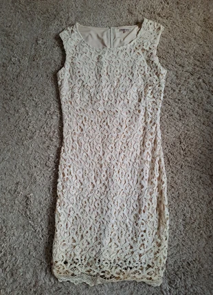 Nieuwe EsQualo jurk crème/beige met kant – maat 40, merk: EsQualo, staat: Nieuw zonder prijskaartje, maat: L / 40 / 12, € 10,00, € 11,20 inclusief Kopersbescherming