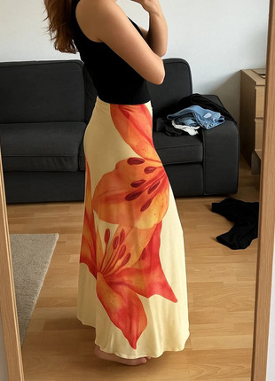 Jupe longue fleurie jaune – femme taille S, brand: Maison Florale, condizioni: Ottime, taglia: S / IT 40 / EU 36, €29.90, €32.10 include la Protezione acquisti